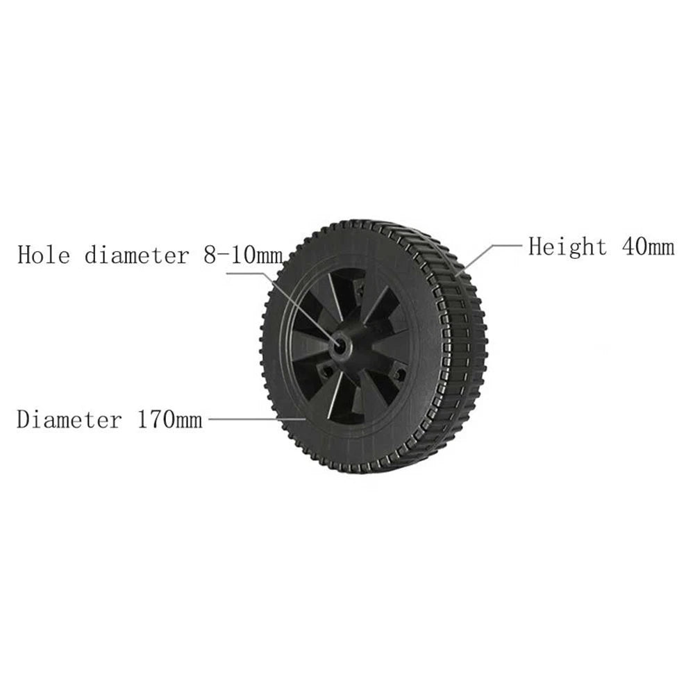 2X Grill Wheels for BBQ Grill (170/177mm) Black Replacement Parts