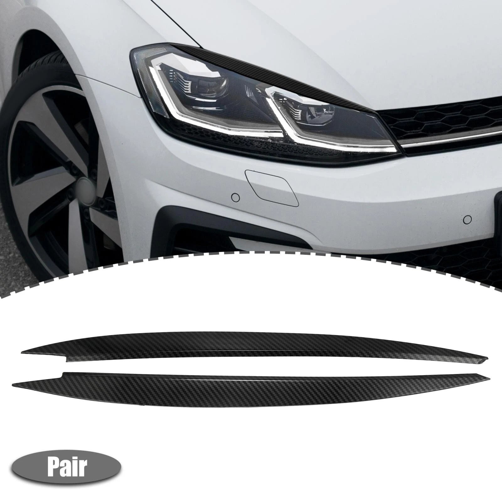 ABS Headlight Eyelid Stickers Pair for VW Golf (2005–2014)