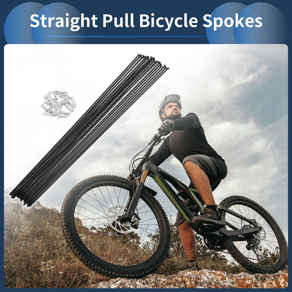 Bicycle Spokes Straight Pull Replacement for 20 Set 253mm Bike Wheel (253mm)