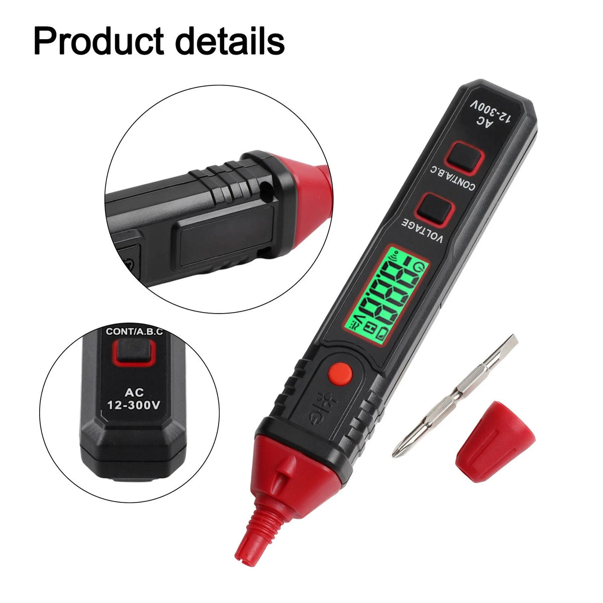 Non Contact Voltage Tester with Interchangeable Screwdriver Head