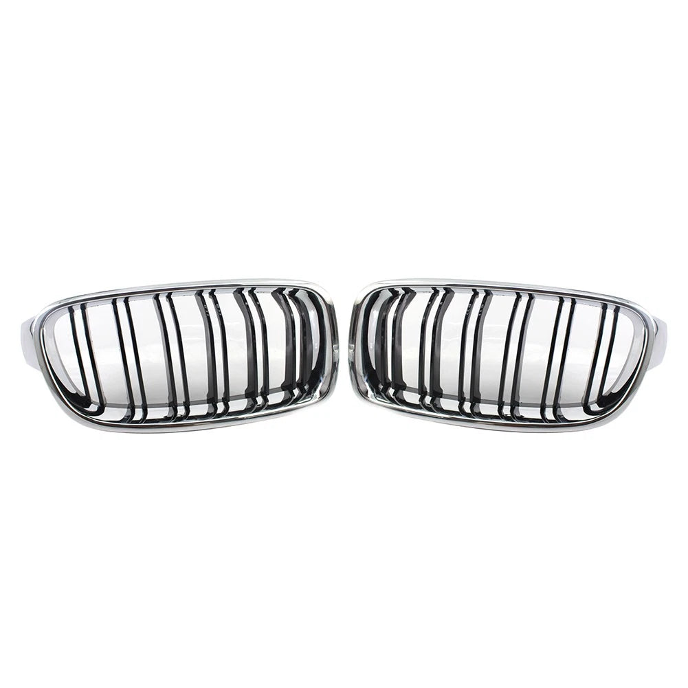 Front Bumper Kidney Grille with Chrome Frame for BMW 3 Series (2012–2018)