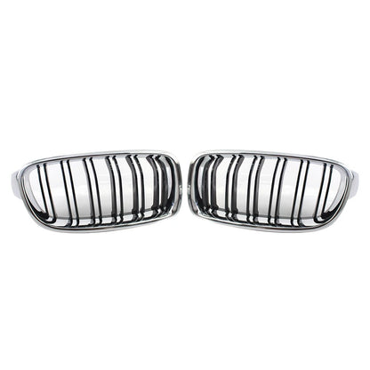 Front Bumper Kidney Grille with Chrome Frame for BMW 3 Series (2012–2018)