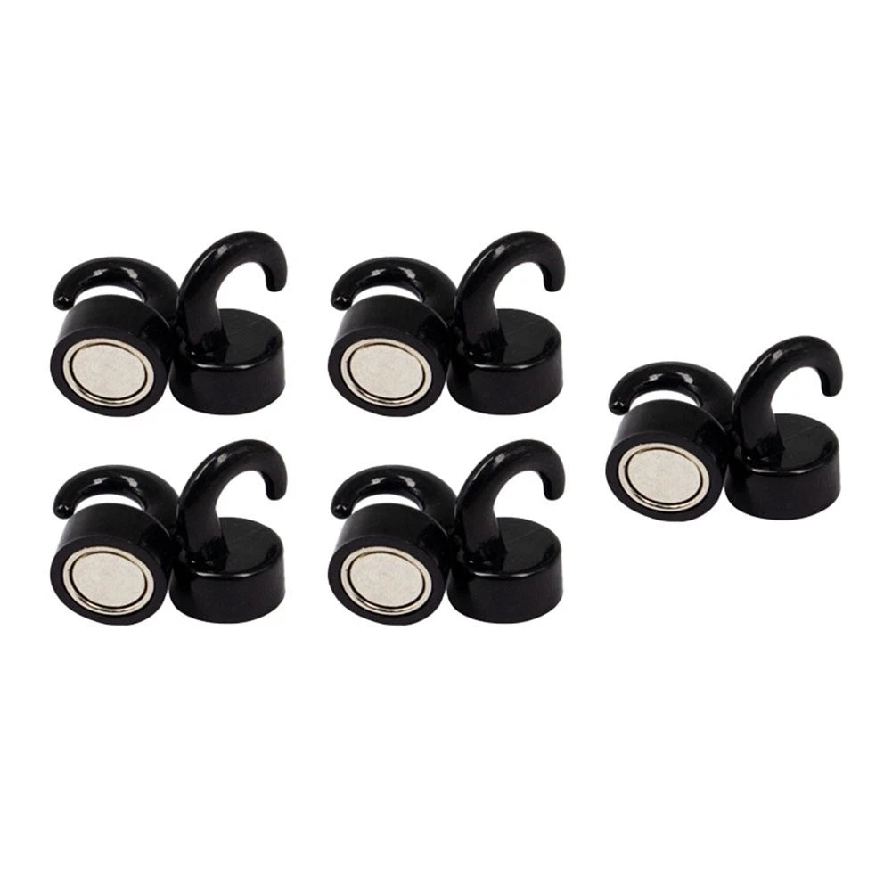 10 Pack Magnetic Hooks 12x18mm White Plastic for Fridge & Office Wall