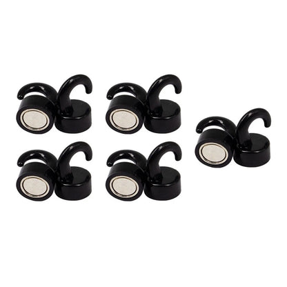 10 Pack Magnetic Hooks 12x18mm White Plastic for Fridge & Office Wall