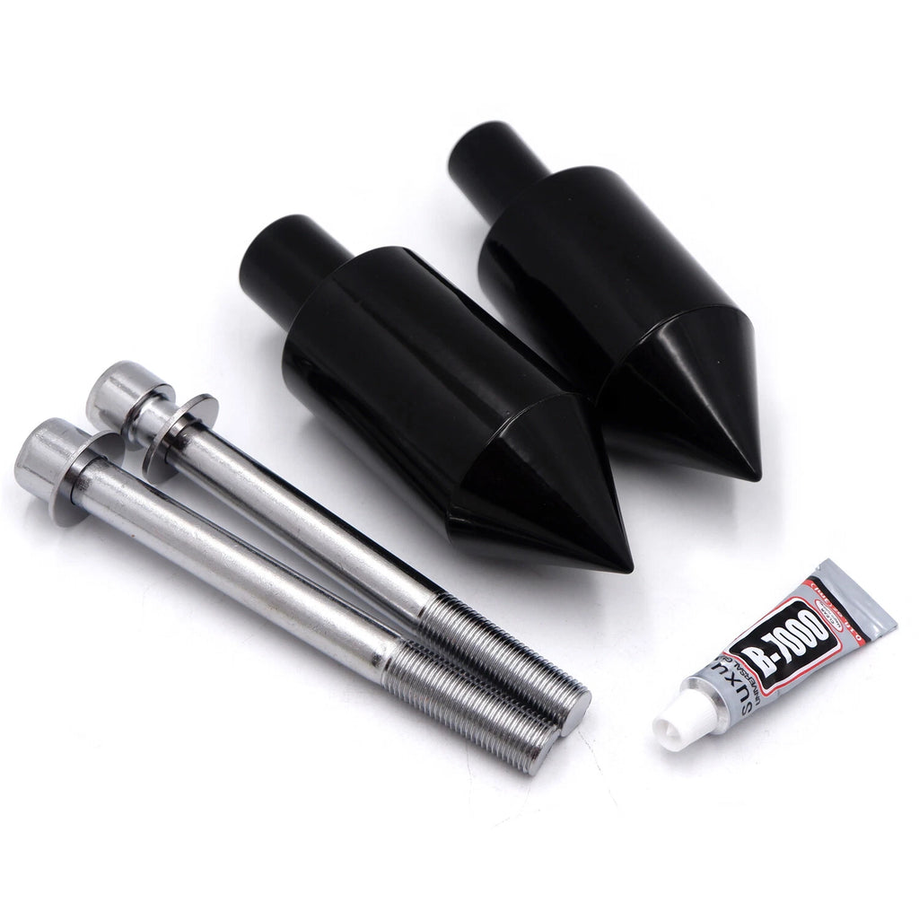 Black Spike Frame Sliders for Honda CBR600RR (2003–2006)
