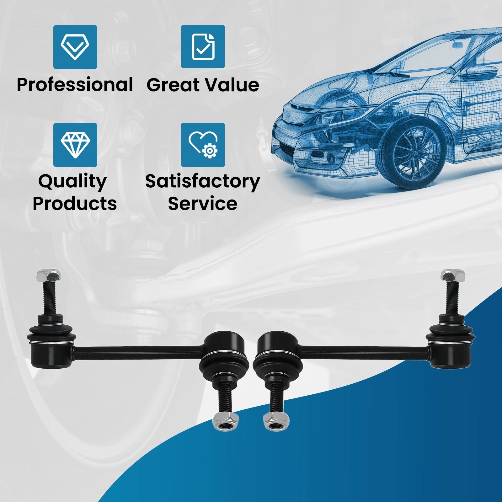 2X Rear Sway Bar Link for Ford Explorer Flex Taurus (2010–2018)