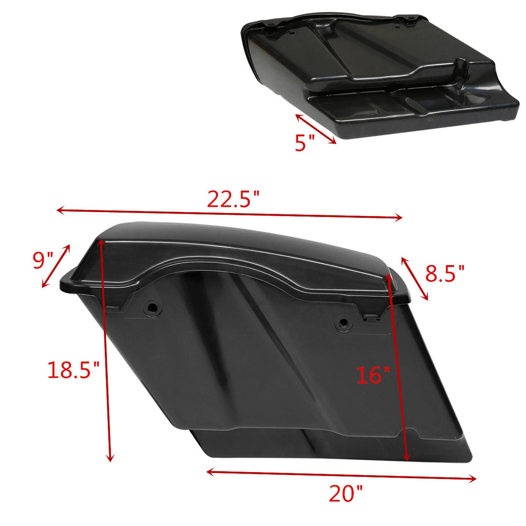 5" Extended Saddlebag Conversion Bracket for Harley Softail (1986–2017)