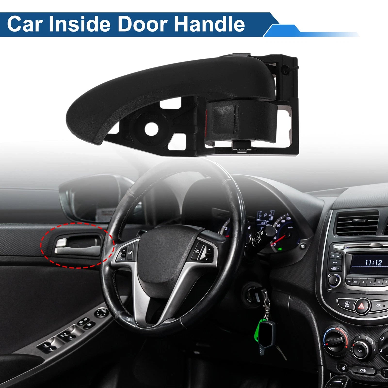 Front Passenger Side Interior Door Handle Replacement for Toyota Camry (2007–2011)