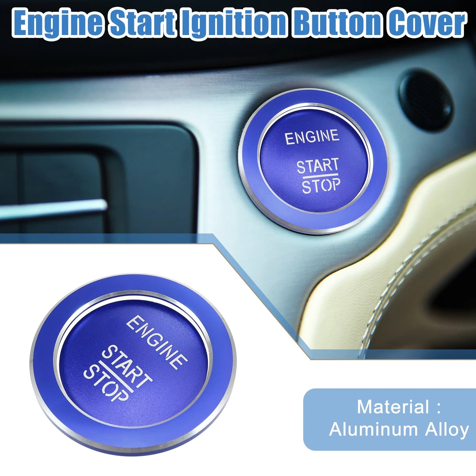 Engine Start Stop Button Cover Sticker Replacement for Mercedes-Benz B C GLC (2012–2023)