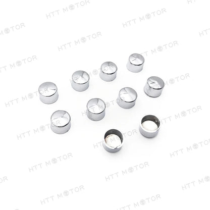 10x Black 3/8" Allen Socket Bolt Cap Covers for Harley (Misc Hardware)