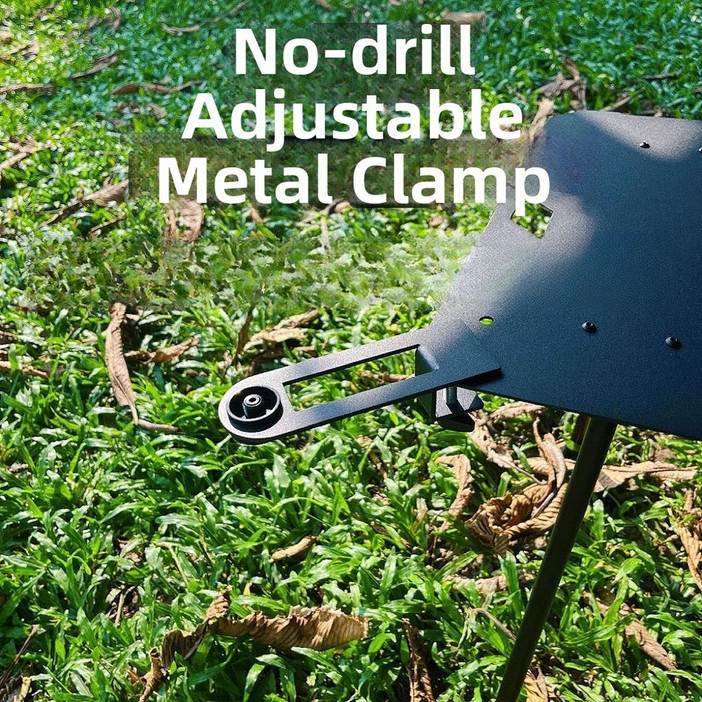 Outdoor Table Clamp for Camping Gear - 3mm Thick Rotating Design