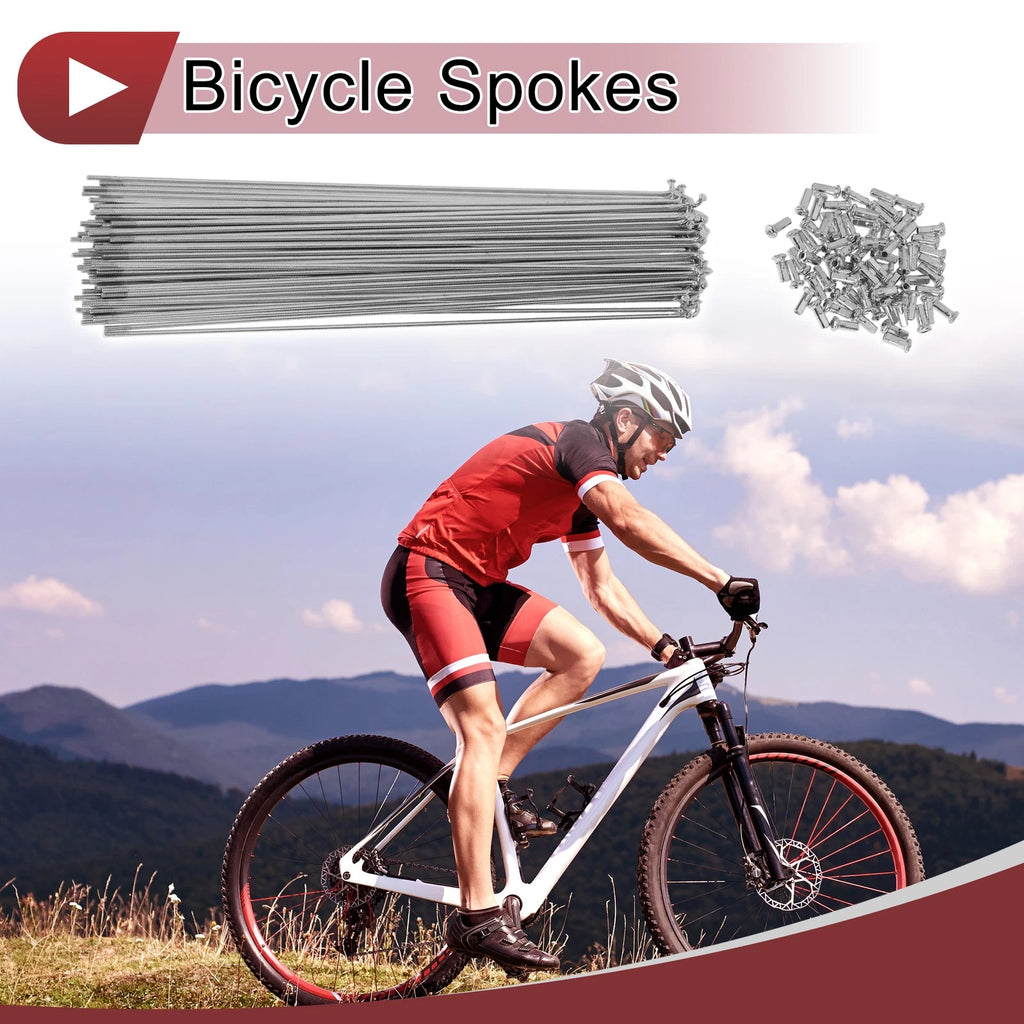 Bicycle Spokes 272mm 72 Pack for 13G Carbon Steel Galvanized Wheels