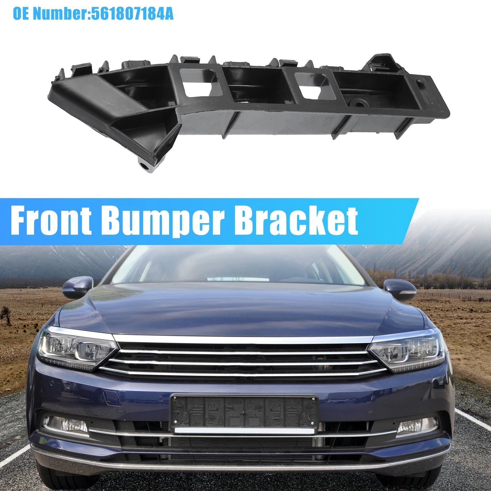 Front Right Side Bumper Cover Bracket Replacement for VW Passat (2012–2015)