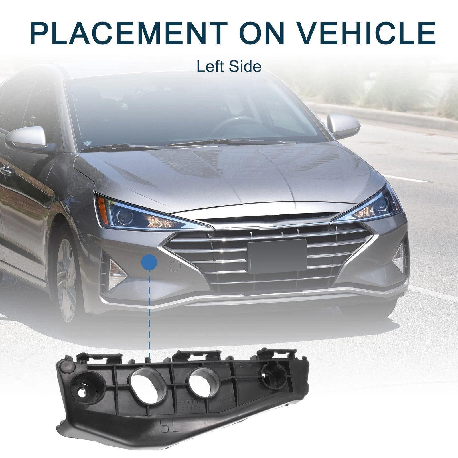Left Front Bumper Retainer Bracket for Toyota Corolla (2011–2013)