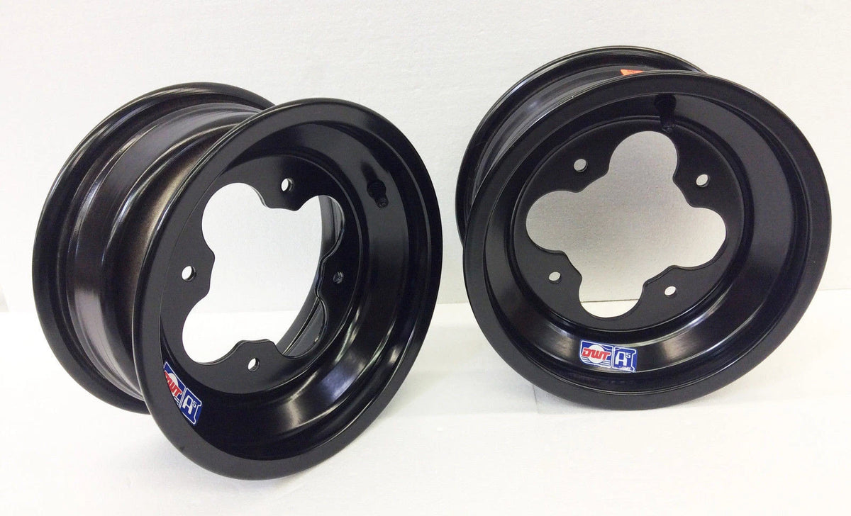 Set of 2 DWT A5 10" 3+2 Front Aluminum Rolled Lip Wheels for YFZ Banshee Raptor