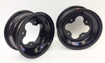 Set of 2 DWT A5 10" 3+2 Front Aluminum Rolled Lip Wheels for YFZ Banshee Raptor