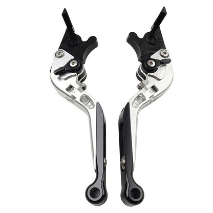 Extendable Brake Clutch Levers for Kawasaki Z650 Z900 Ninja650R (2017–2022) Silver