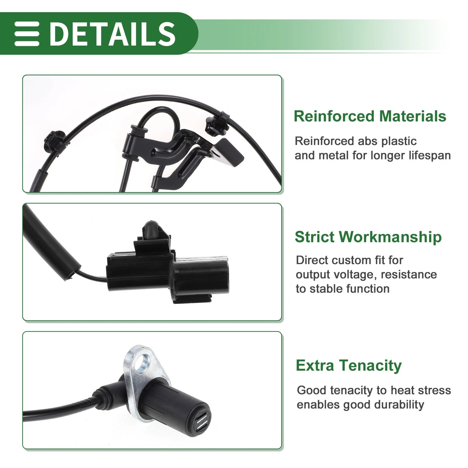ABS Wheel Speed Sensor Left Replacement for Mitsubishi Galant (2004–2010)