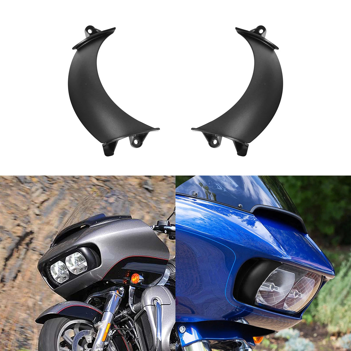 ABS Front Headlight Fairing Vents for Harley Touring Road Glide (2015–2023)