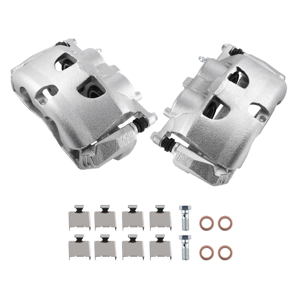 Pair Front Brake Calipers w/Bracket for Ford Expedition F-150 (2010–2021)