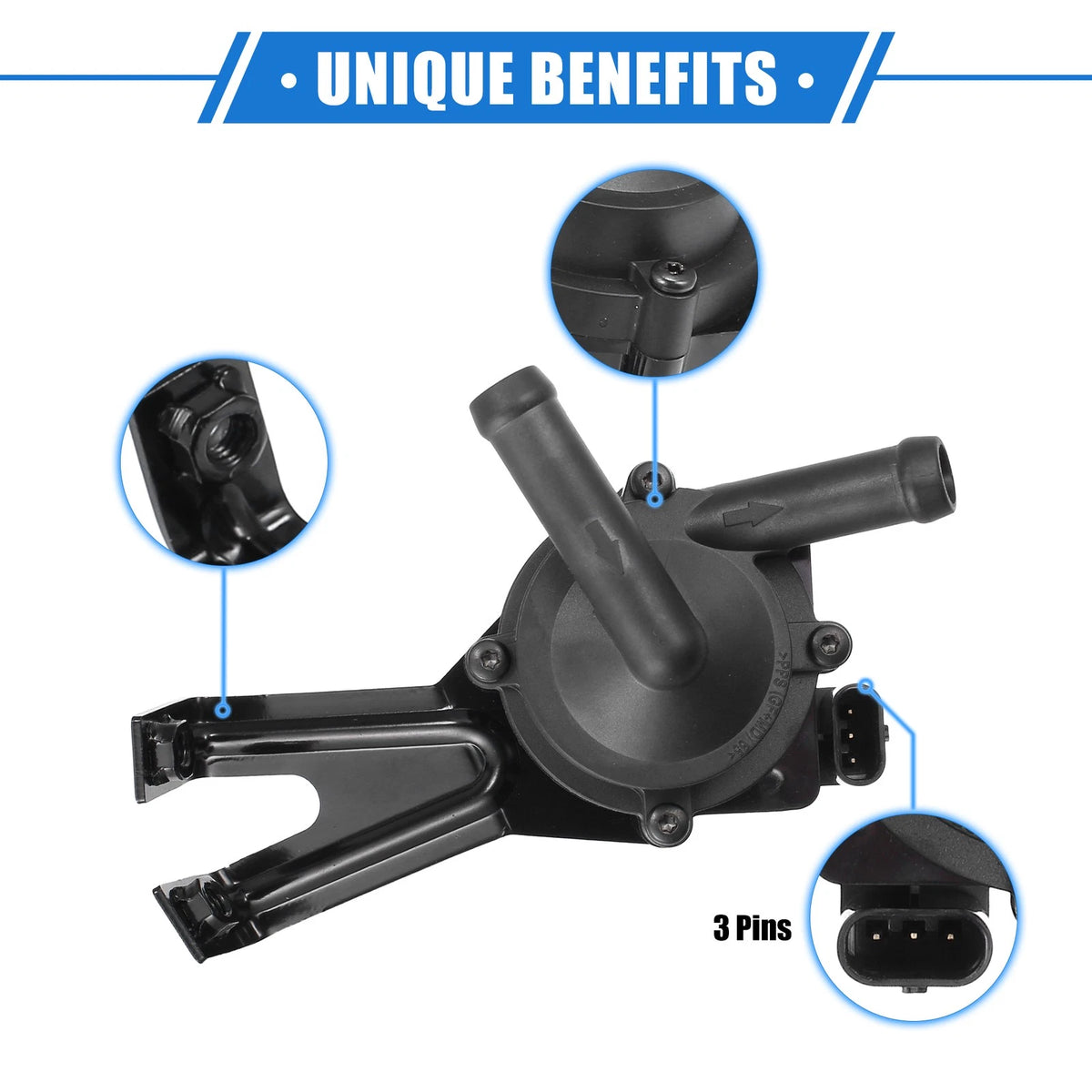 Auxiliary Water Pump with Cooling for BMW 550i M5 M6 X5 (2008–2018)