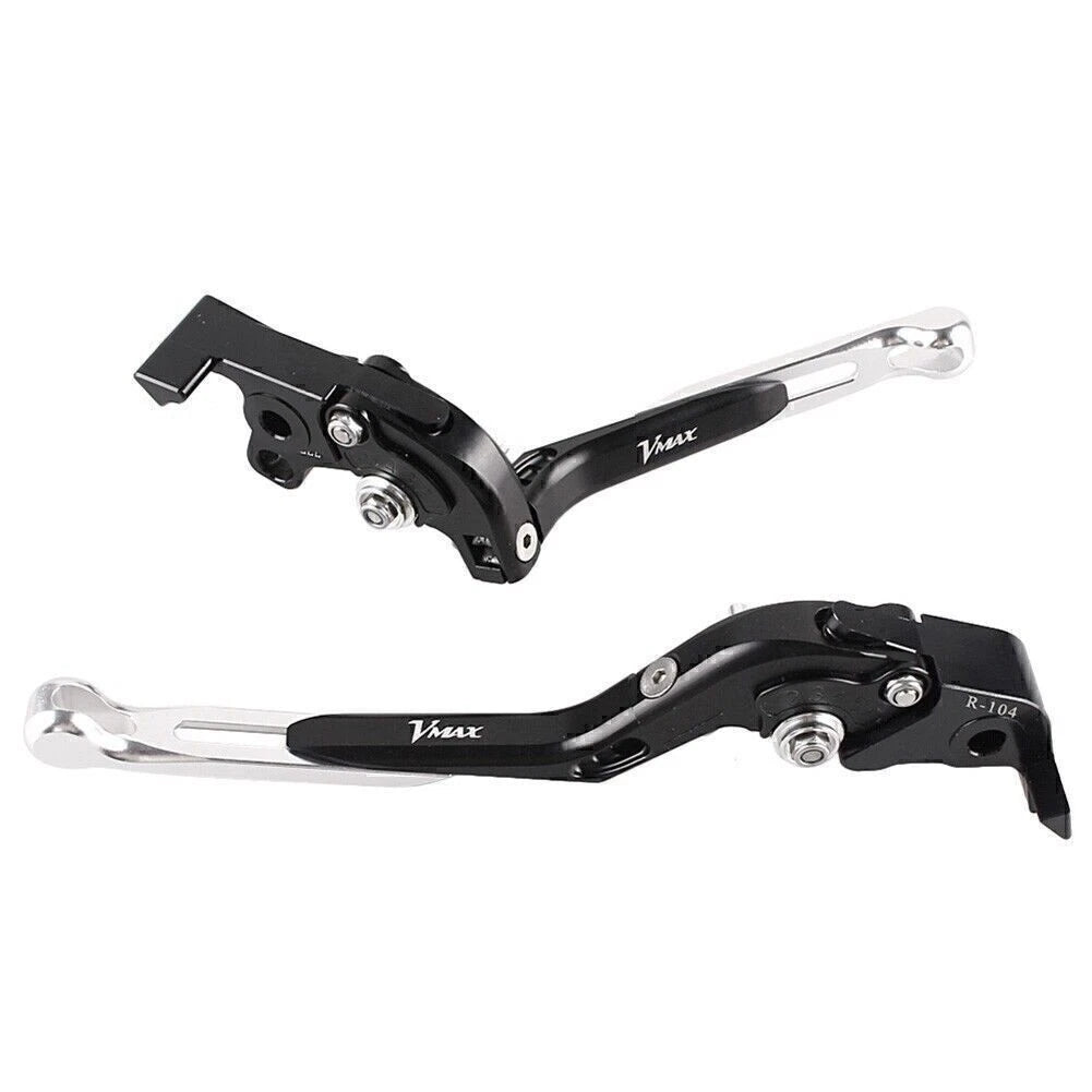 2X Foldable Brake Clutch Levers for Yamaha V-MAX 1700 (2009–2015) Black