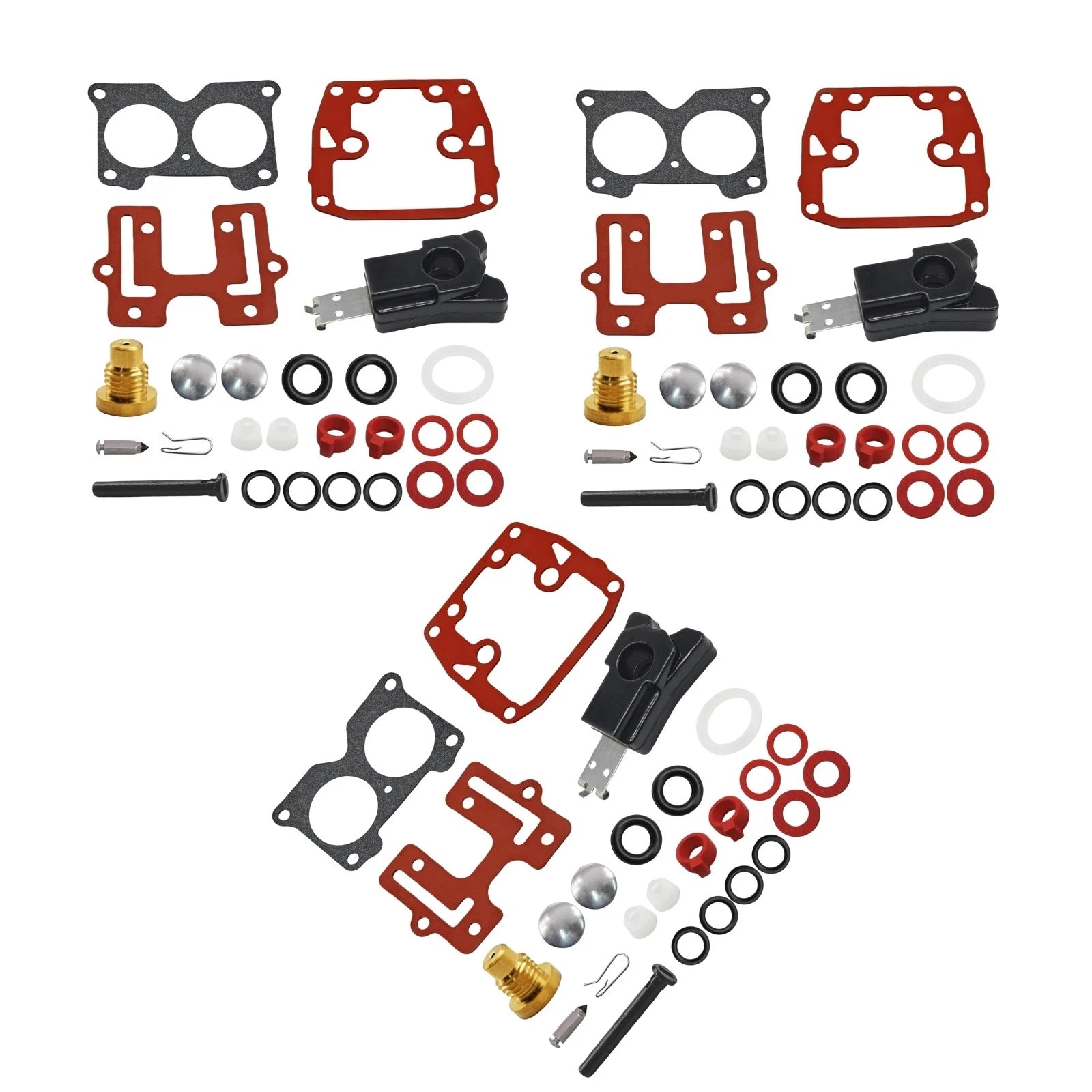 3Pcs Carb Repair Kit 439076 for Johnson Evinrude Carburetor (BRP/OMC)