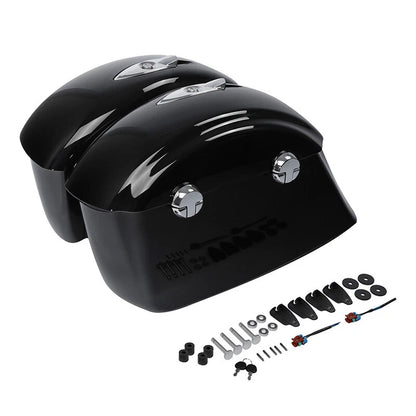 Black Painted Saddlebag with Electronic Latch Key for Indian Chieftain (2014–2023)