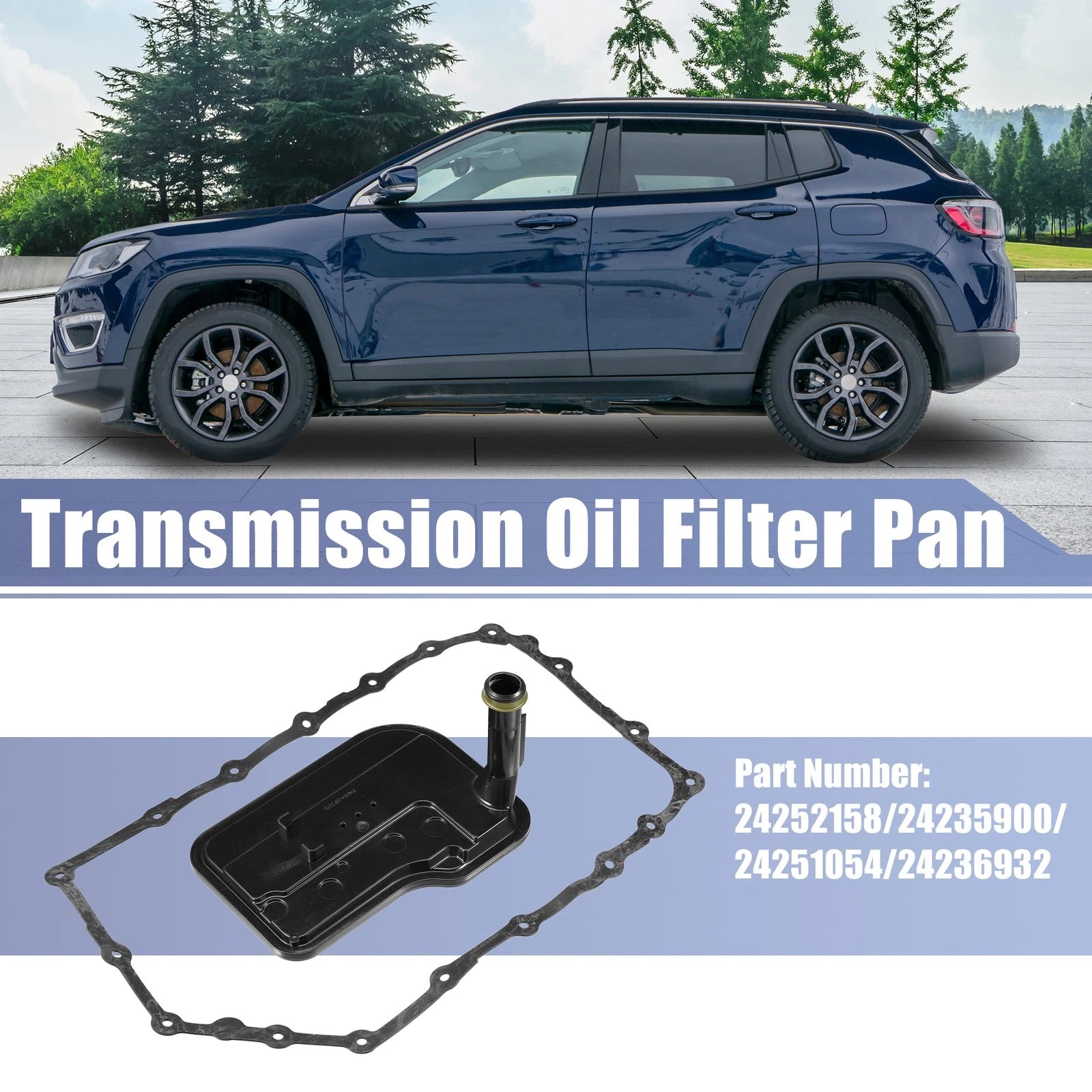 Transmission Oil Fluid Filter Pan Gasket Kit for Cadillac ATS CTS (2013–2019)