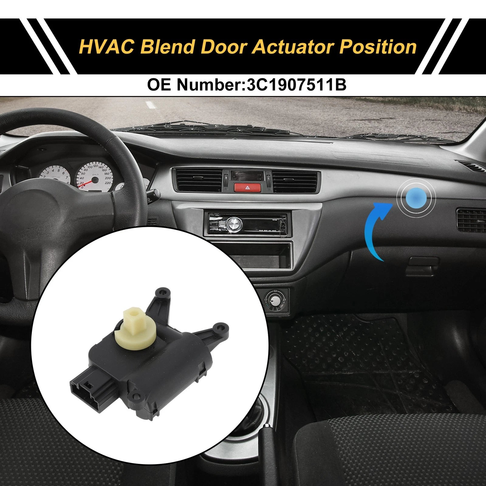 HVAC Heater Blend Door Actuator Replacement for Volkswagen Passat (2009–2012)