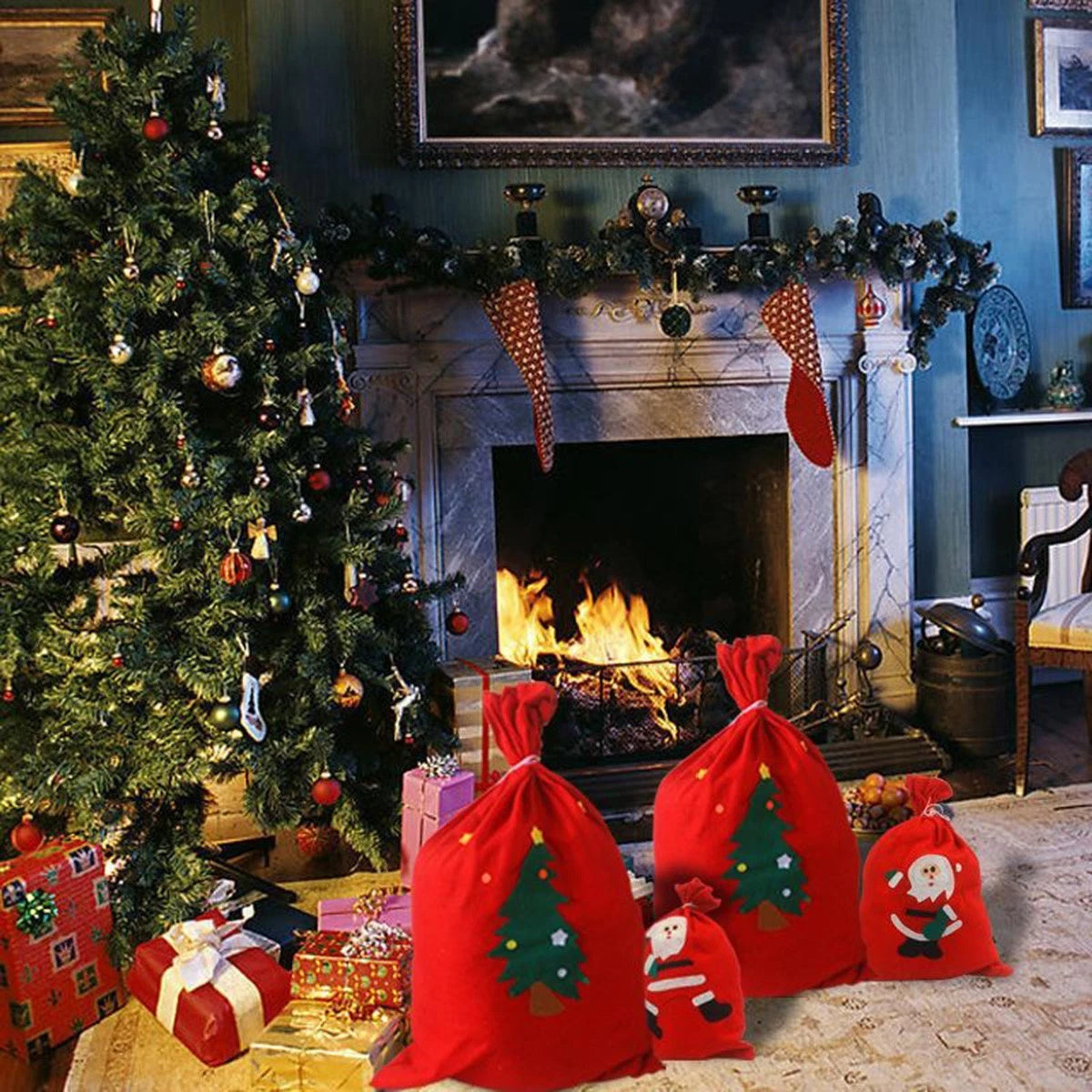 Large Christmas Stocking for Holiday Decor