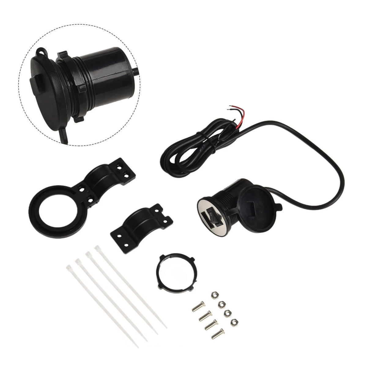 USB Waterproof Mobile Phone Charger for Motorcycle Electric Vehicle (12V)