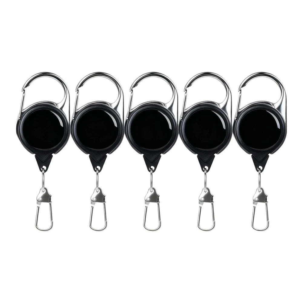 Retractable Keychain Badge Holder with Metal Loop Attachment