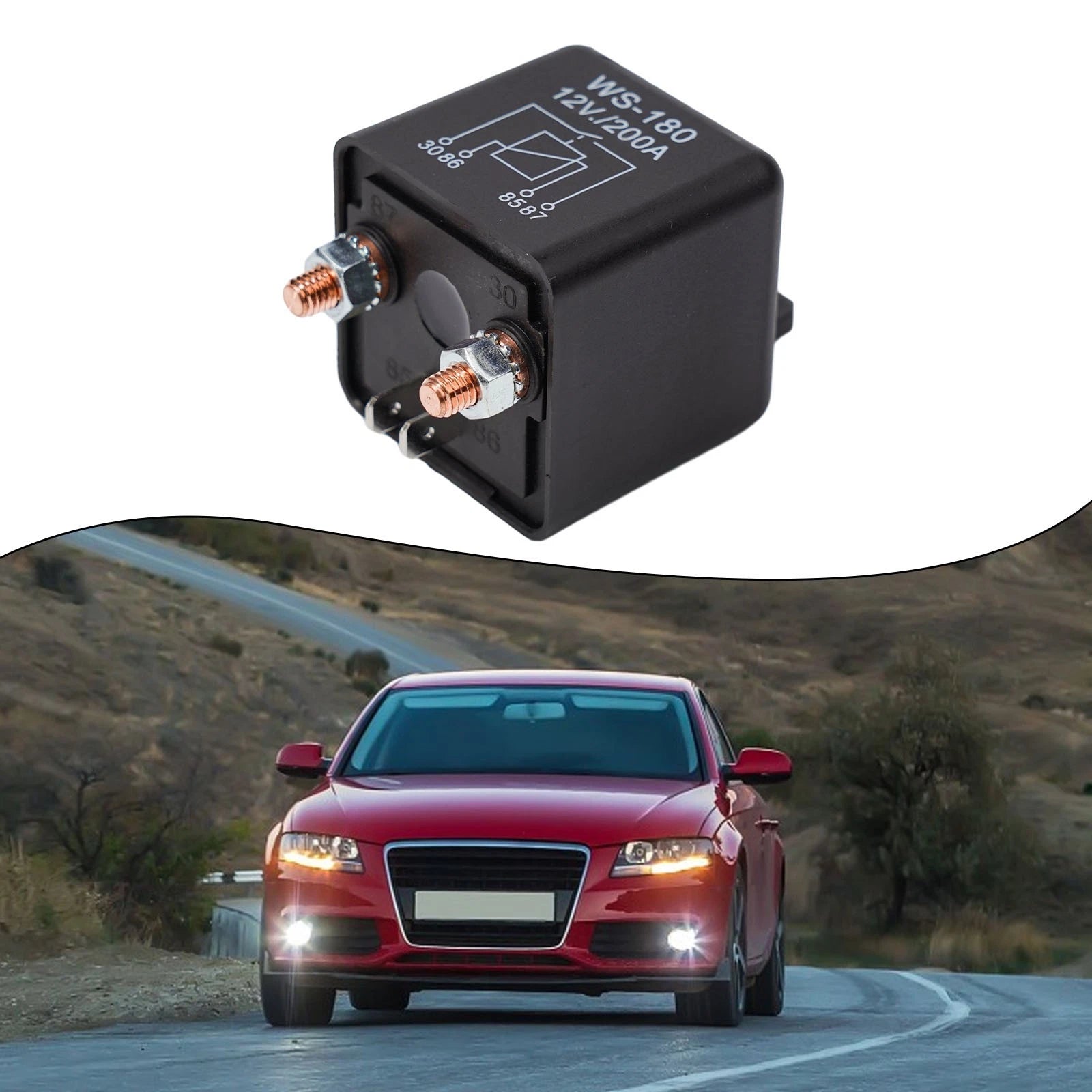 12V Isolator Relay for Car Dual Battery Power Switch (Over 200A)