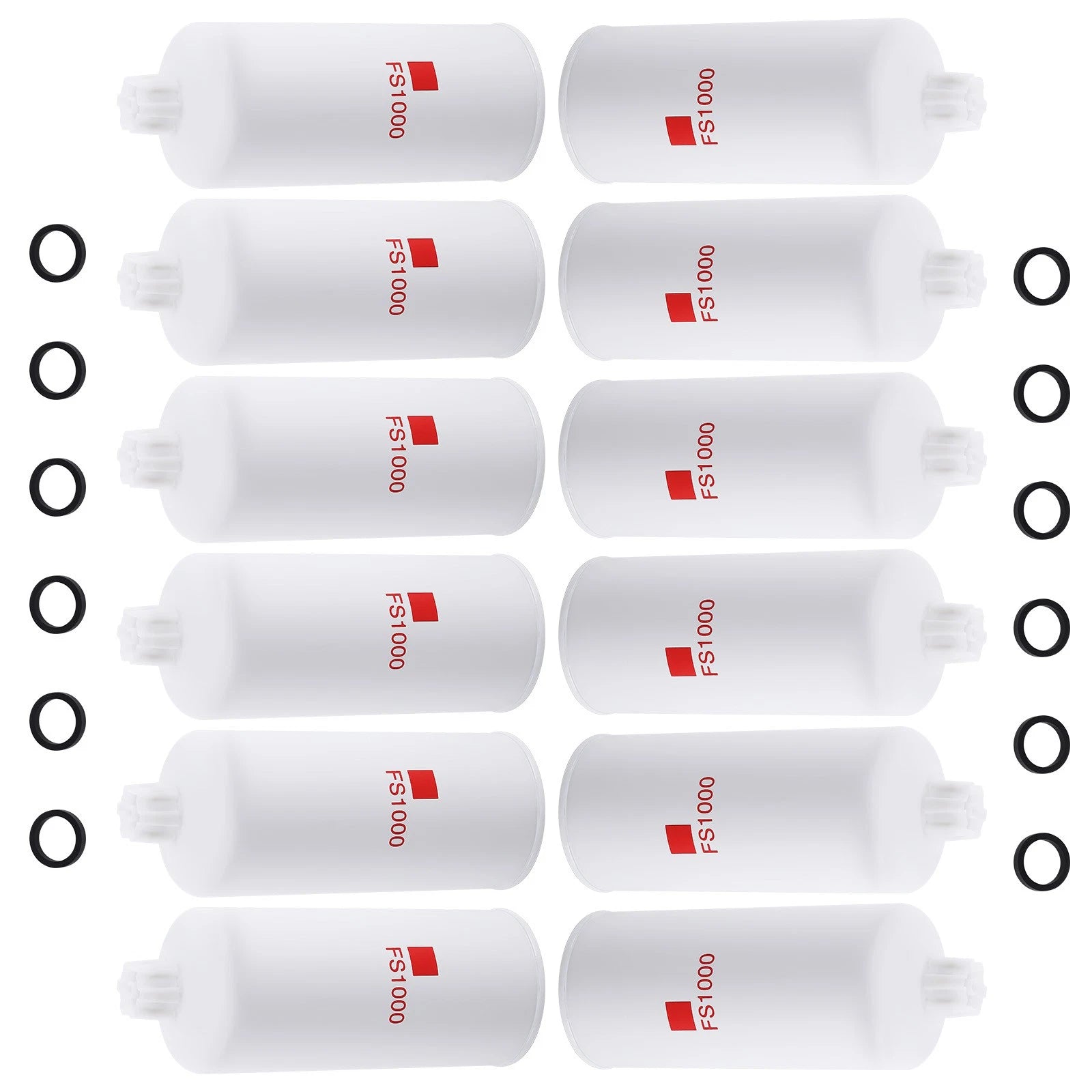 12 Pcs Fuel Filter & Water Separator for Liebherr (5614398)