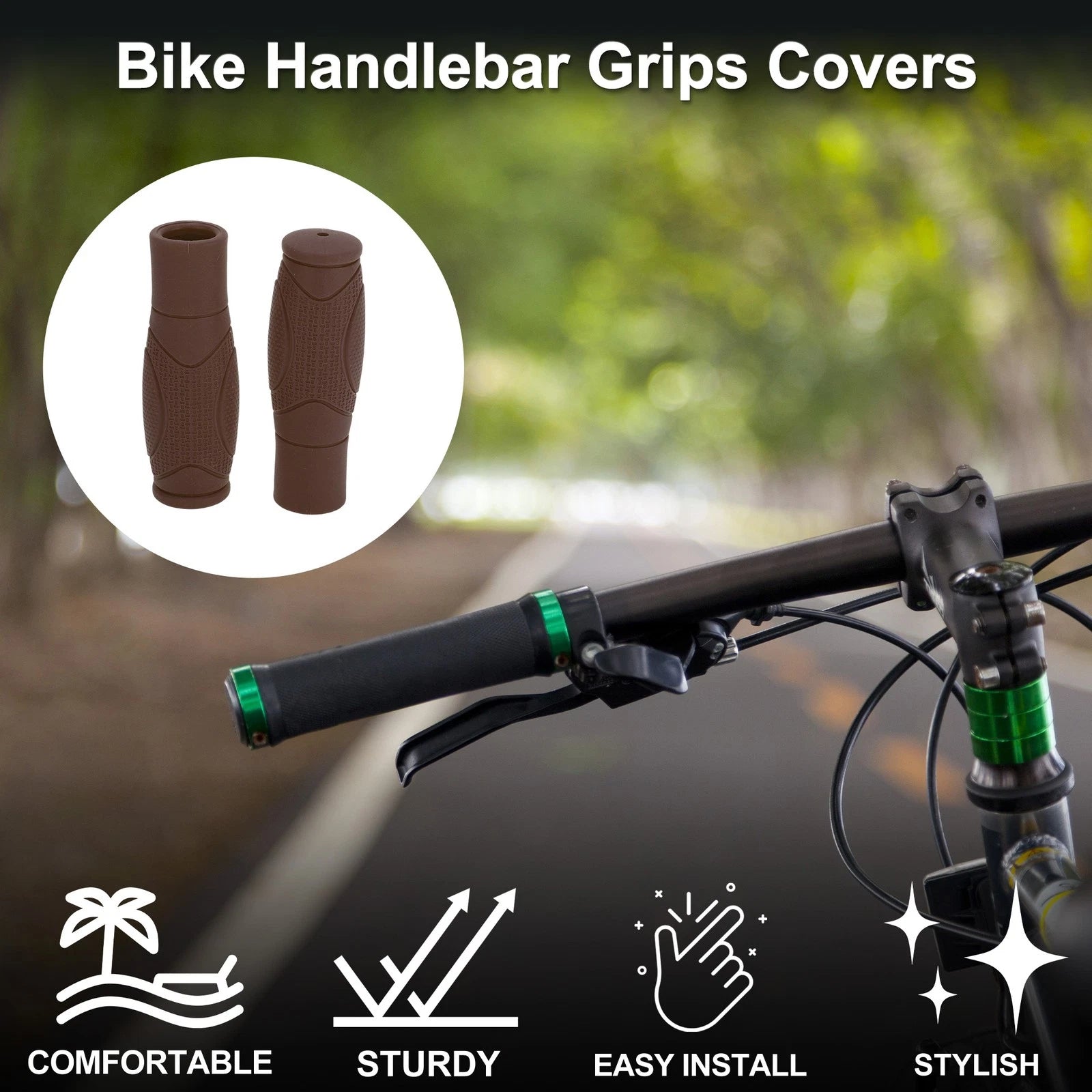 Handlebar Grip Covers 125mm Soft End Grips Protector for Scooter Universal