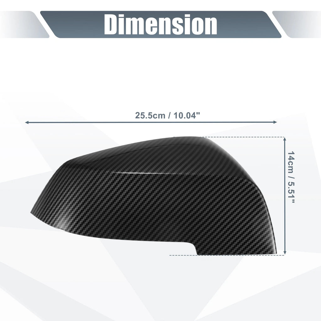 Pair Rearview Mirror Cover Caps Carbon Fiber Pattern for BMW 220i (2014–2021)