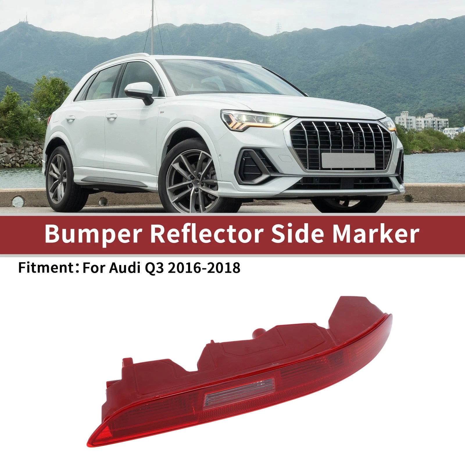 Rear Right Bumper Reflector Replacement for Audi Q3 (2016–2018)
