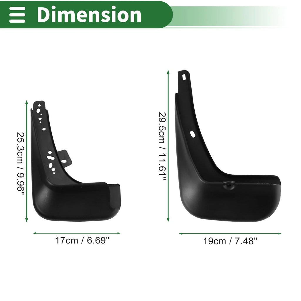 Mud Flaps Splash Guards Front Set Replacement for Hyundai Verna (2010–2014)