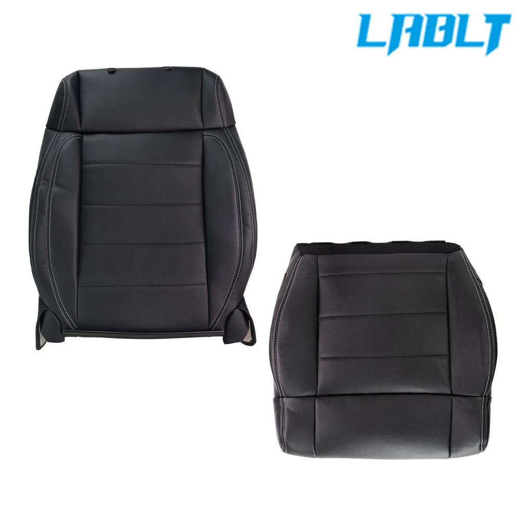 2X Leather Seat Covers for Jeep Wrangler (2007–2012) Black