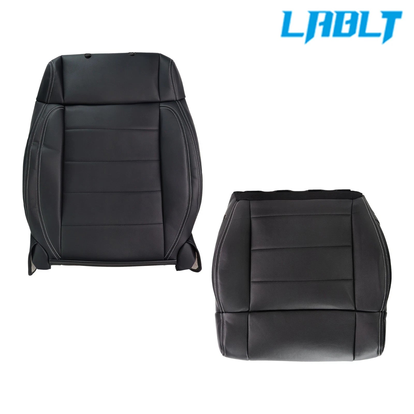 2X Leather Seat Covers for Jeep Wrangler (2007–2012) Black
