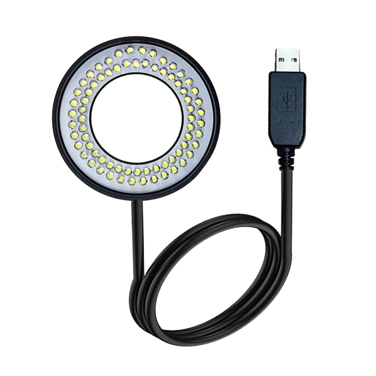 USB 72 LED Ring Light Microscope Adjustable Illuminator Focus Lamp