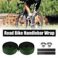 Handlebar Tape Set Honeycomb Pattern Non-Slip for Mountain Bike (Green)