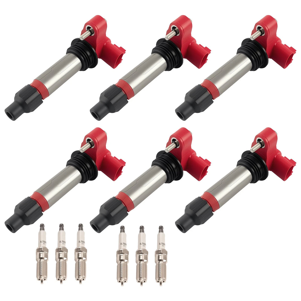 Ignition Coil & Spark Plug 6-PC Kit for GM Vehicles 3.0L 3.6L (UF569)