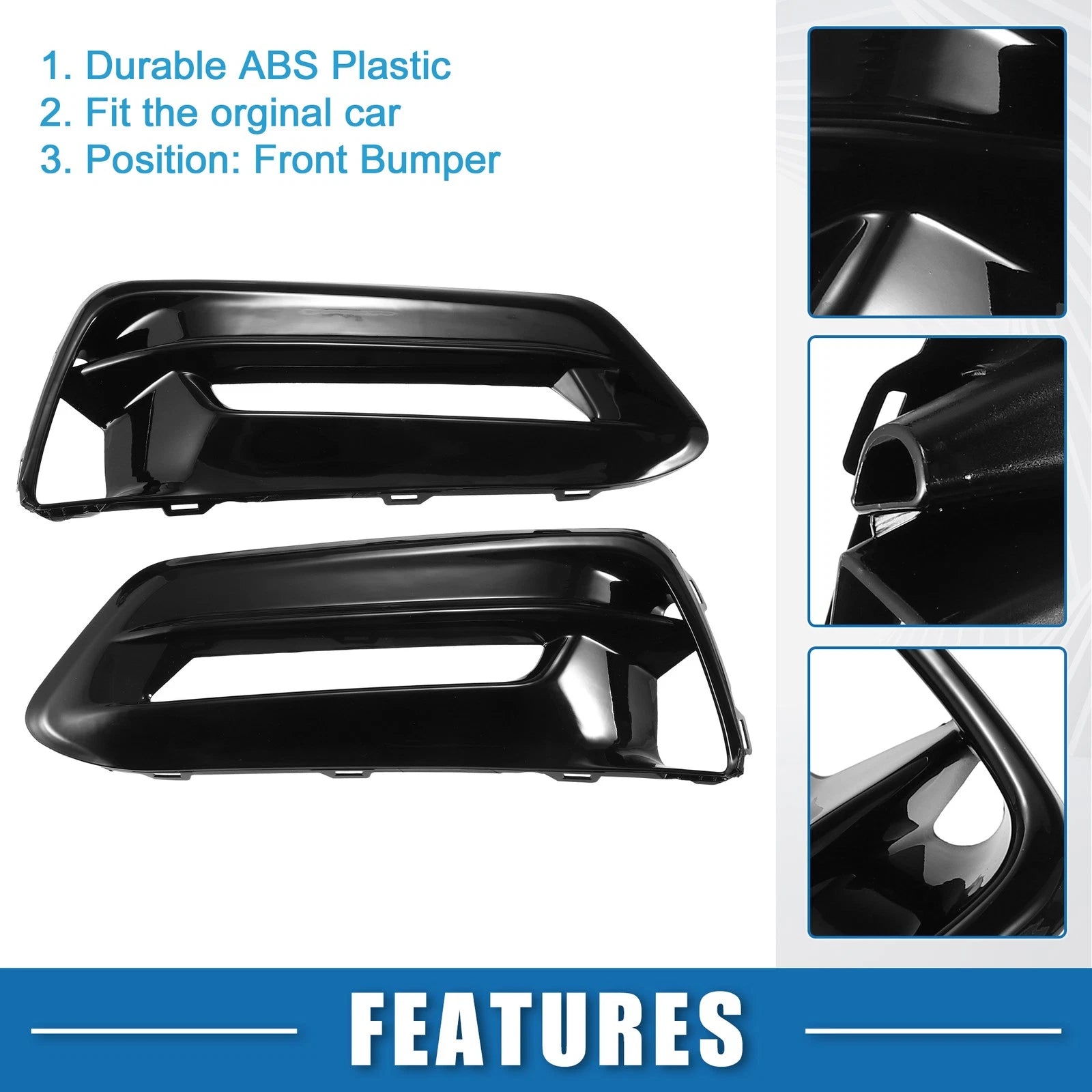 Front Left Right Fog Light Grille Cover Replacement for Honda Accord (2018–2020)