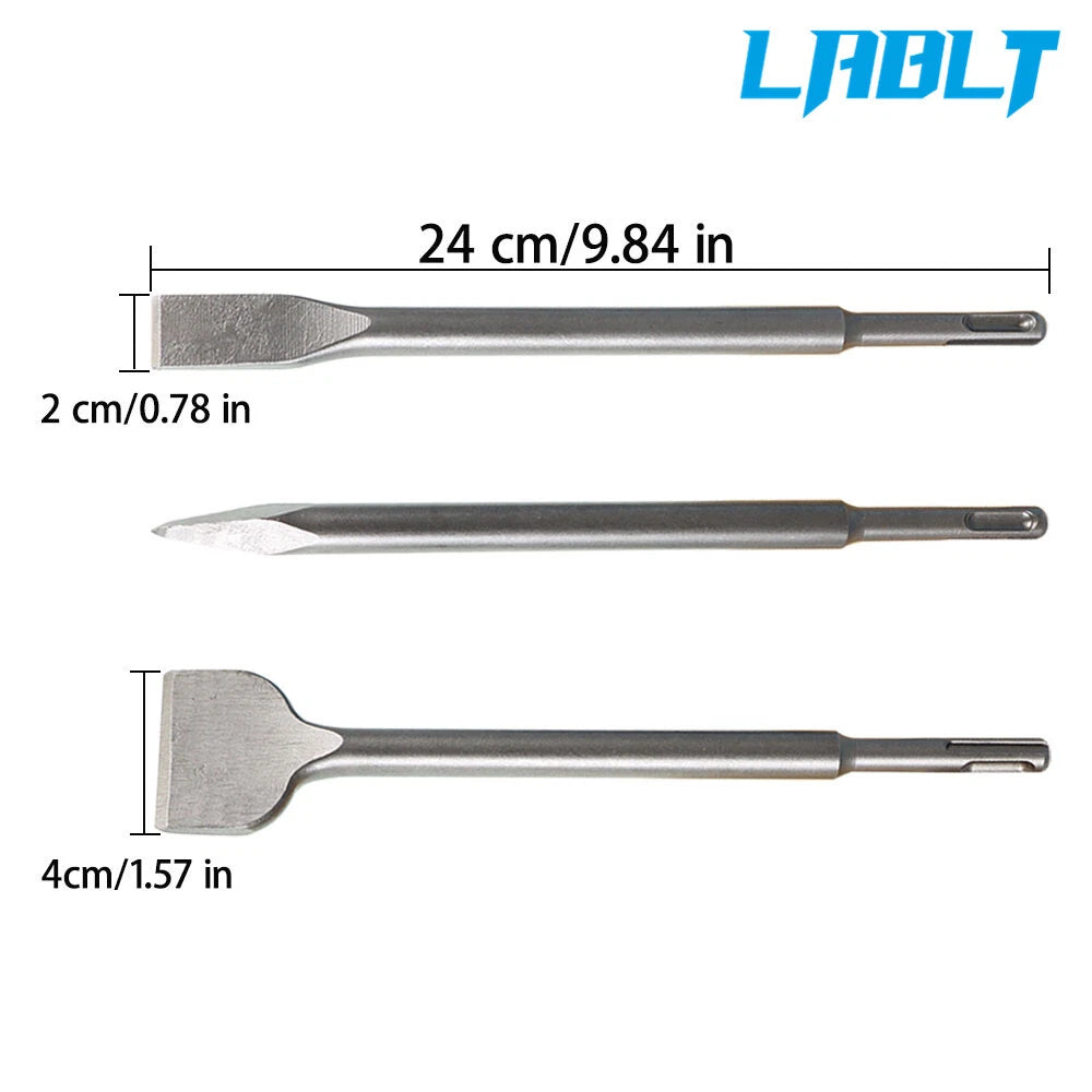6X SDS Plus Chisel Set for Rotary Hammer (Concrete Drill Bit)