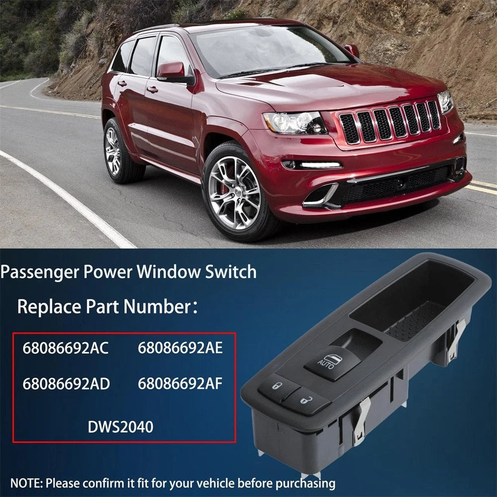 Passenger Side Power Window Switch for Dodge Durango (2011–2015)