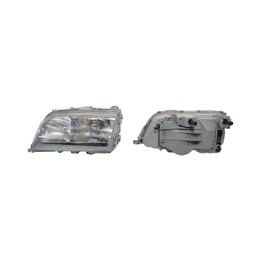 Headlight Set for Mercedes C-Class W202 (1994–1996) Gray ABS Construction