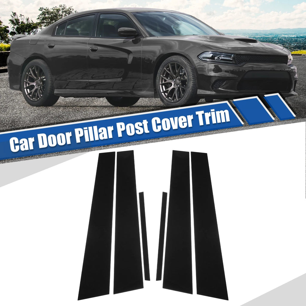 Window Pillar Posts Cover Glossy Black for Dodge Charger (2011–2021)