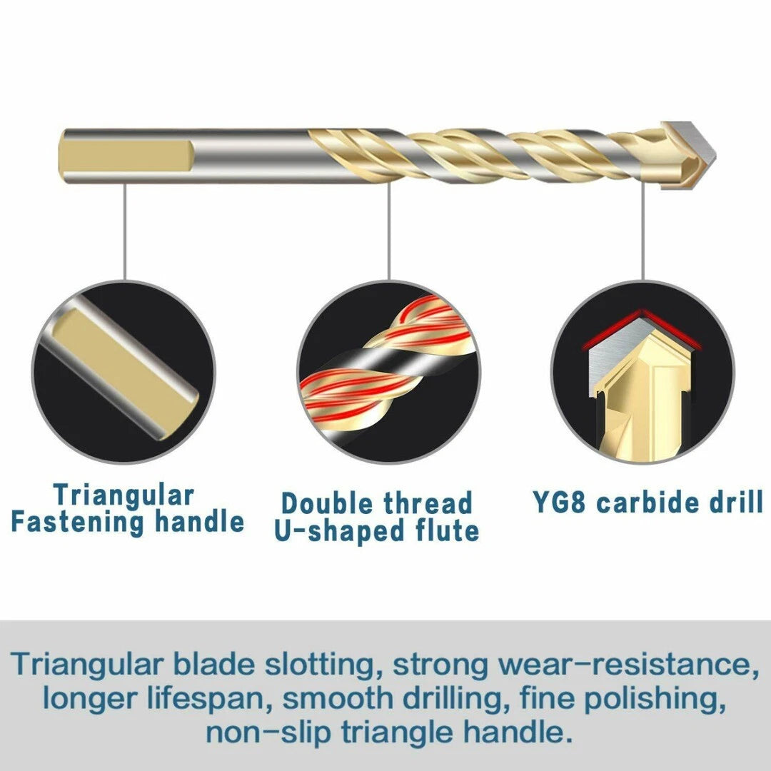 5PCS Ceramic Drill Set for Tile Glass Ø 6/6/8/10/12mm